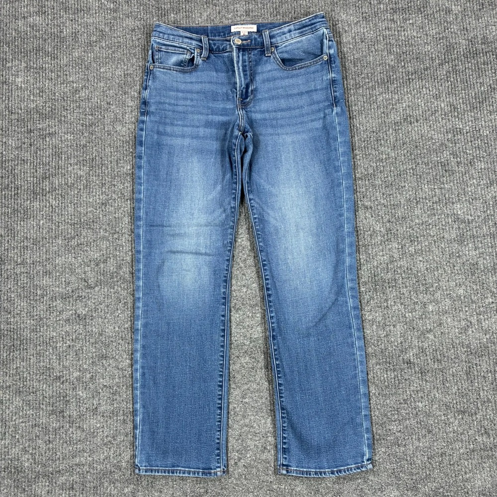 Lucky Brand Sweet Mid Rise Straight Jeans Women 10/30A Stretch Denim Medium Wash